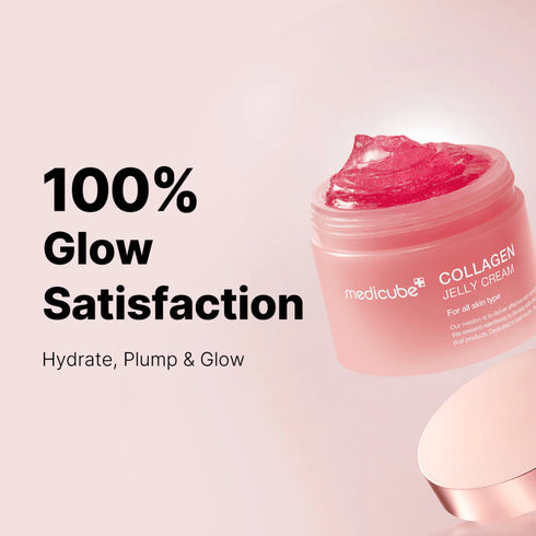 Formulă inovatoare cu textură tip jeleu, Collagen Jelly Cream de la Medicube pătrunde rapid în piele și oferă un boost vizibil de elasticitate. wowskin.ro